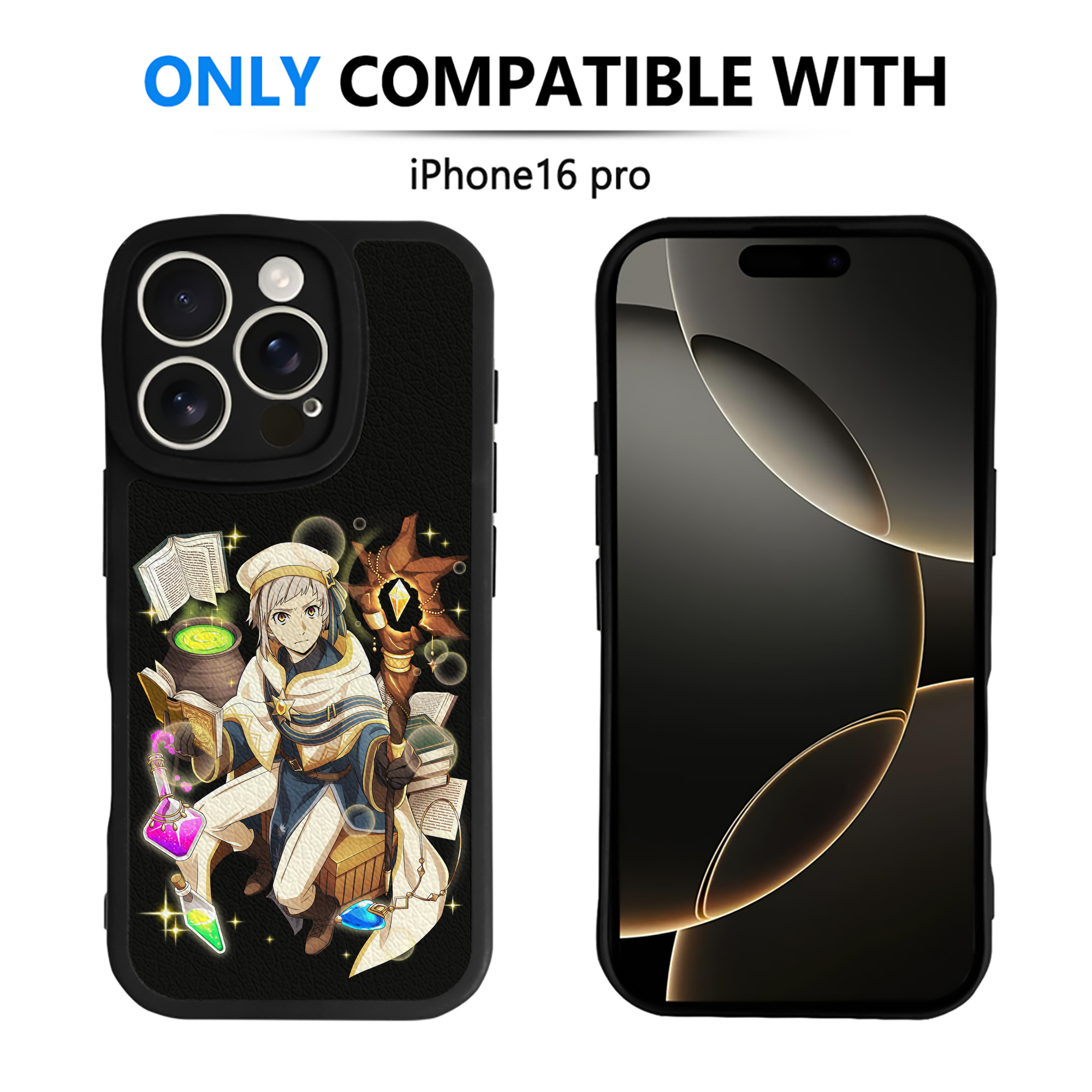（画像用） 文豪ストレイドッグス Bungo Stray Dogs 【iPhone 16シリーズ対応】シリコンスマホケース（レザー調） 材質：シリコン